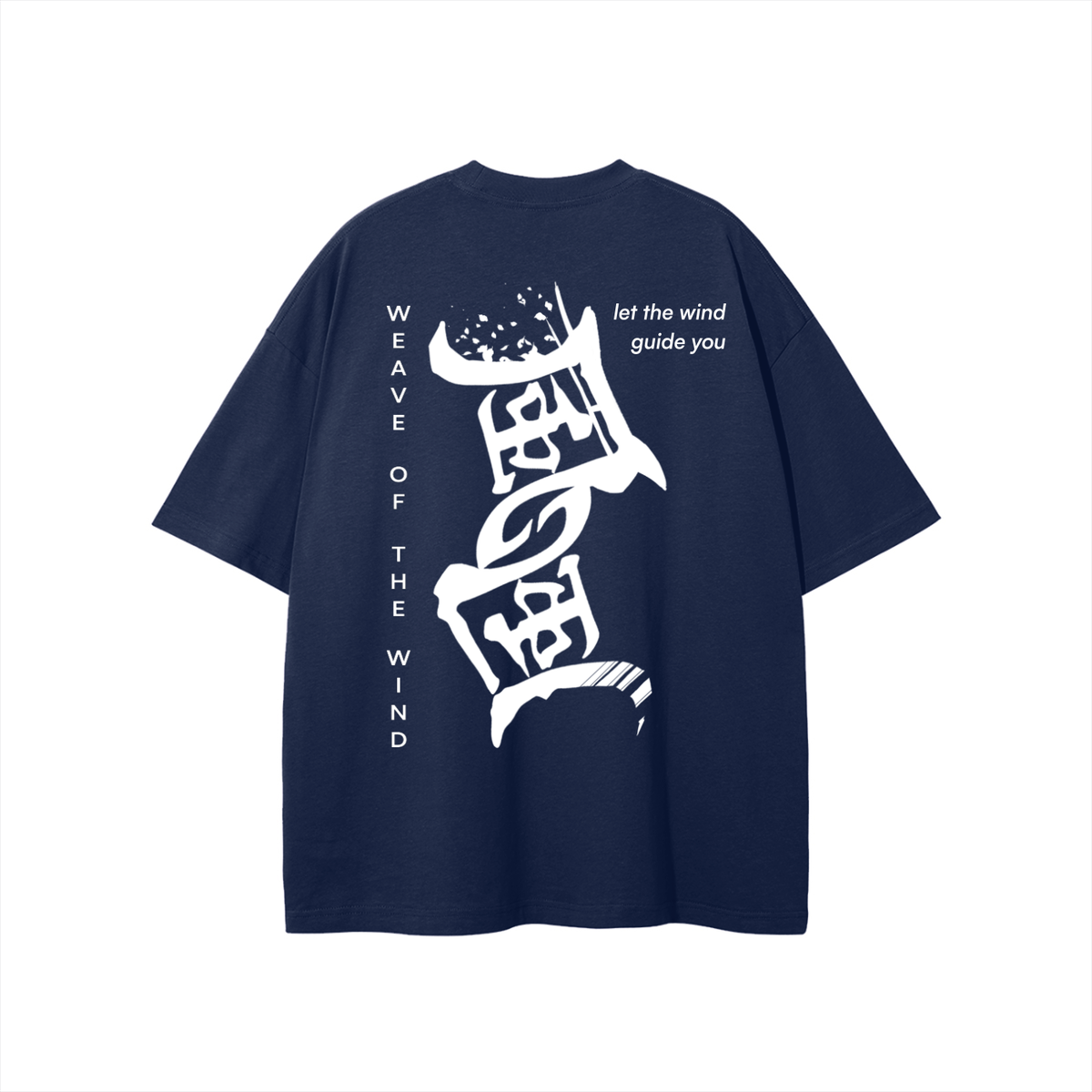[Navy Blue] WOTW White Graphics Relaxed tee, back, graphic print