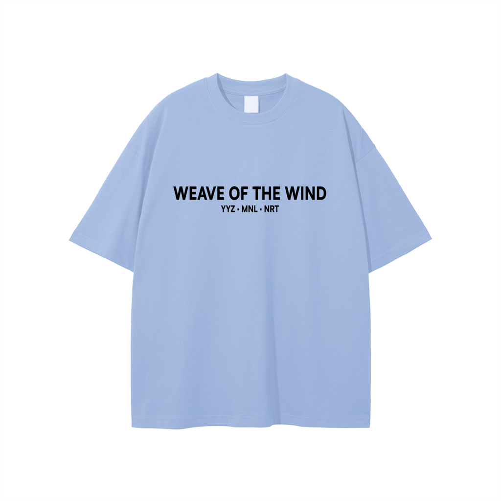 [Sky Blue] WOTW Black Graphics Relaxed tee, front, plain