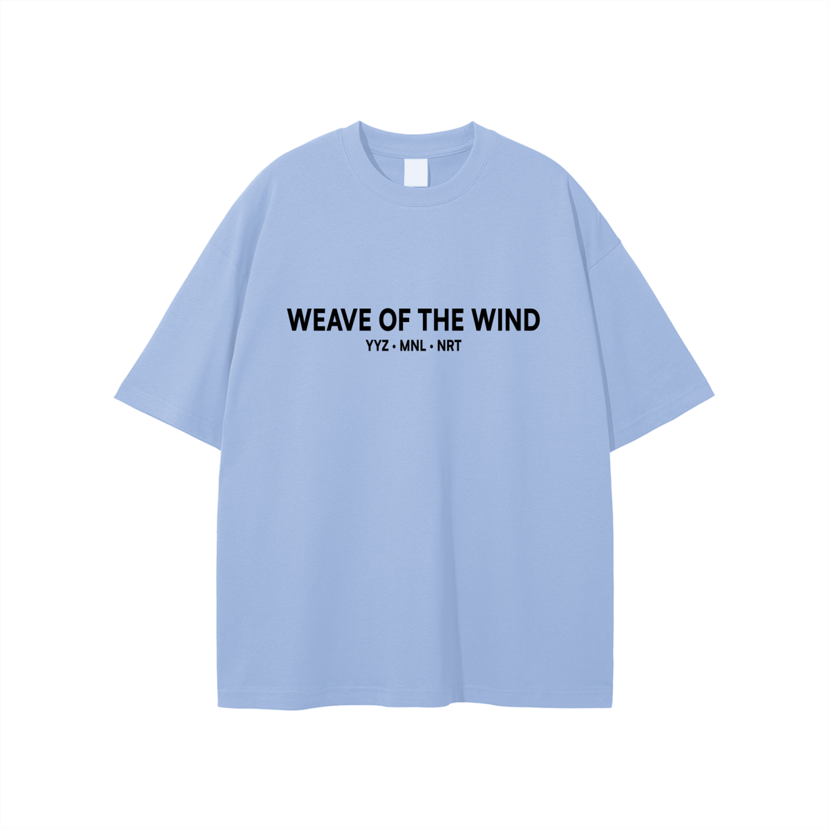 [Sky Blue] WOTW Black Graphics Relaxed tee, front, plain