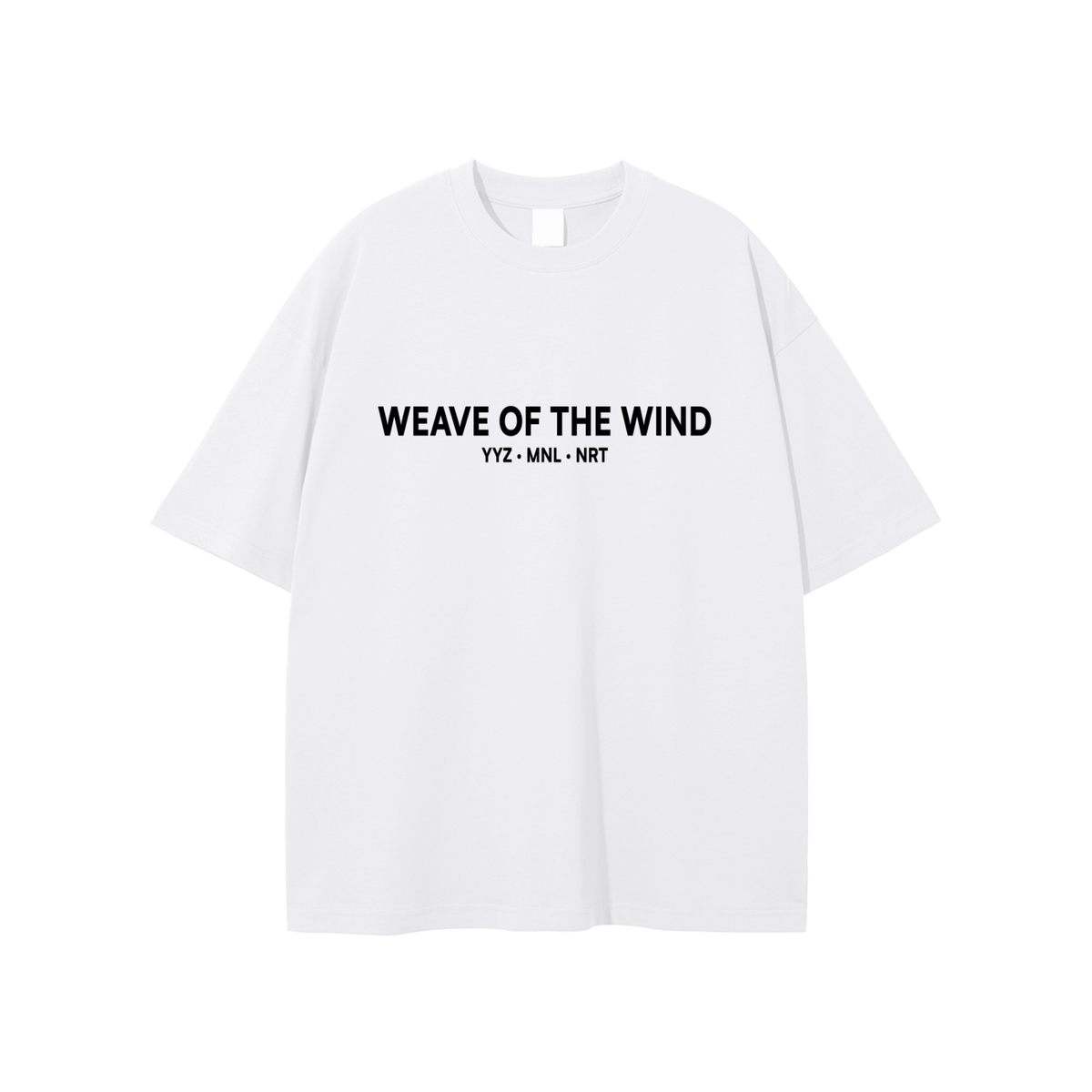 [White] WOTW Black Graphics Relaxed tee, front, plain