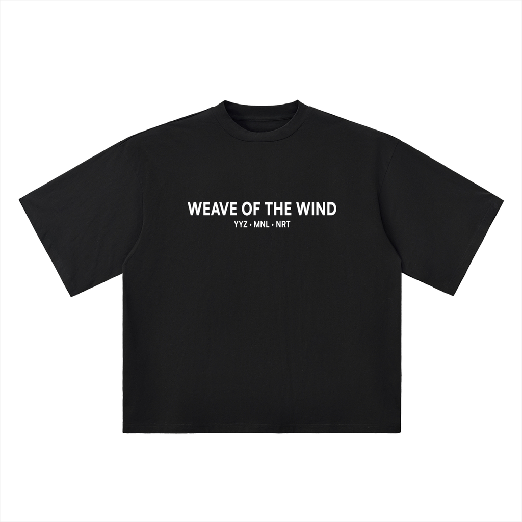 [Black] WOTW White Graphics Oversized tee, front, plain