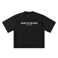 [Black] WOTW White Graphics Oversized tee, front, plain