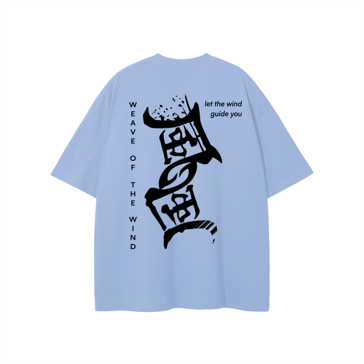 [Sky Blue] WOTW Black Graphics Relaxed tee, back, graphic print