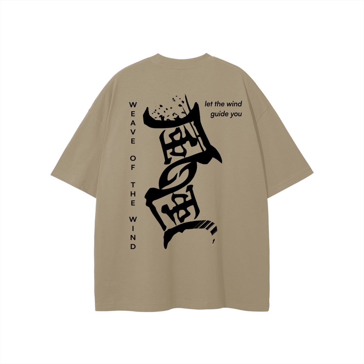 [Tan] WOTW Black Graphics Relaxed tee, back, graphic print