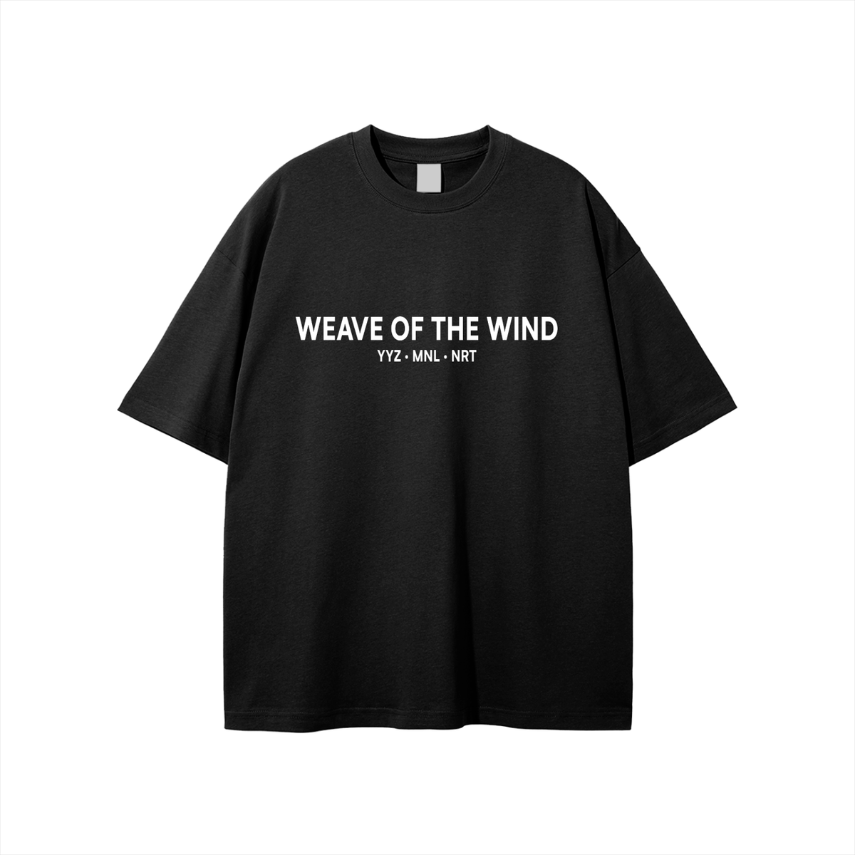 [Black] WOTW White Graphics Relaxed tee, front, plain