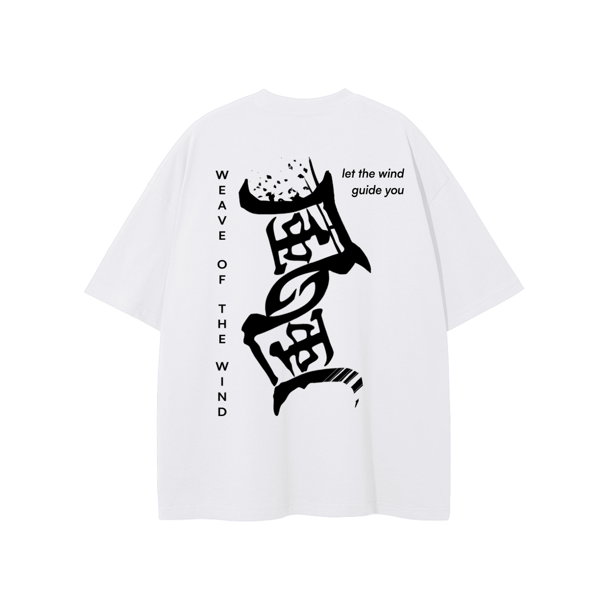 [White] WOTW Black Graphics Relaxed tee, back, graphic print