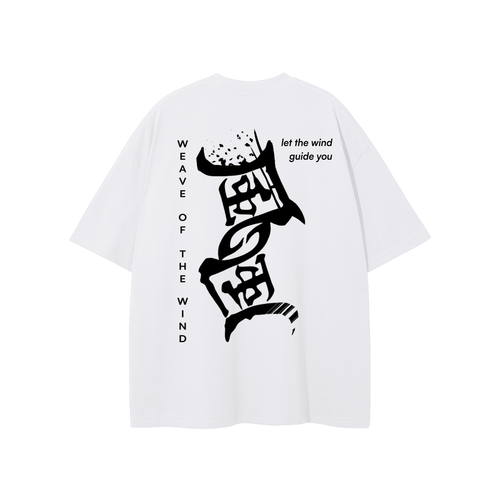 [White] WOTW Black Graphics Relaxed tee, back, graphic print