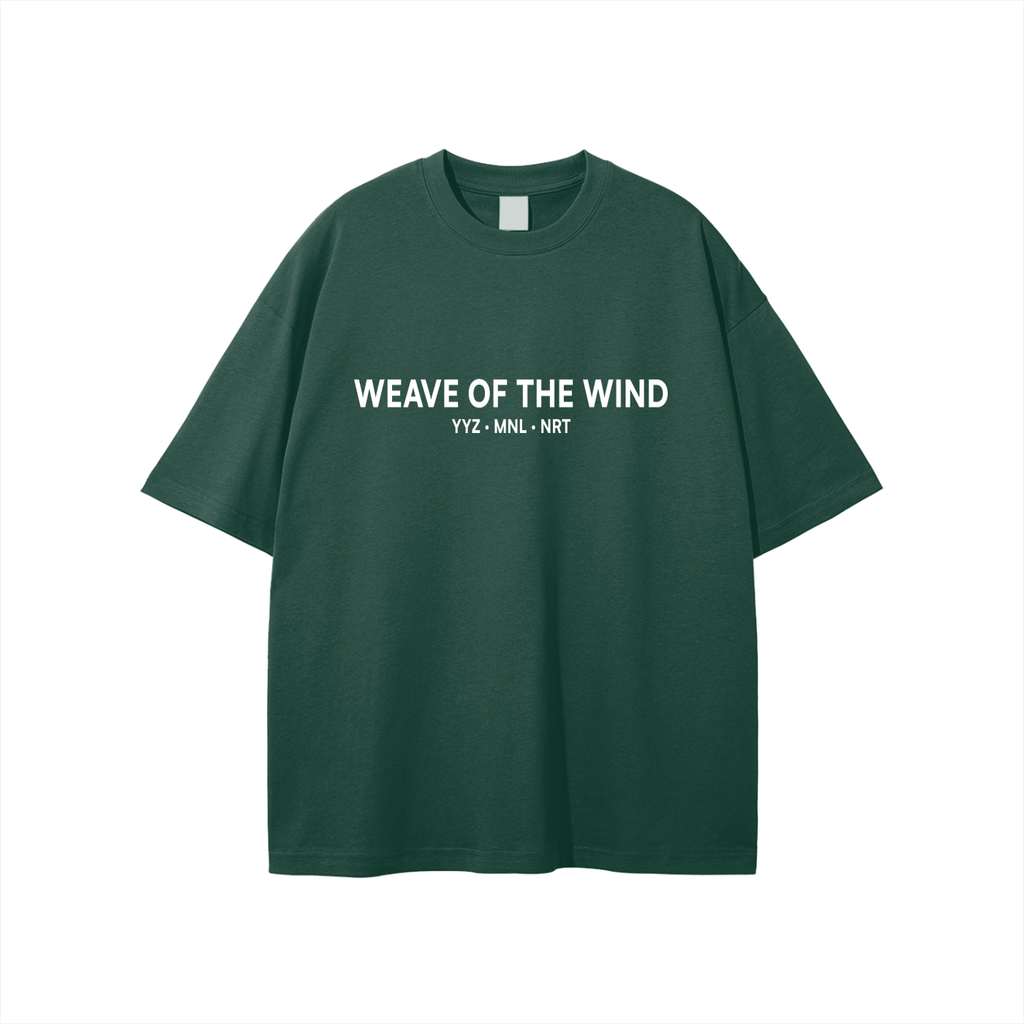 [Forest Green] WOTW White Graphics Relaxed tee, front, plain