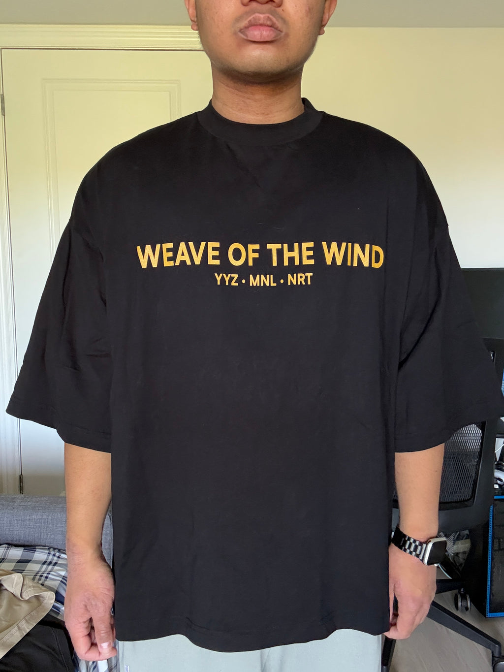 WOTW Premium Collection Oversized tee, Gold, front