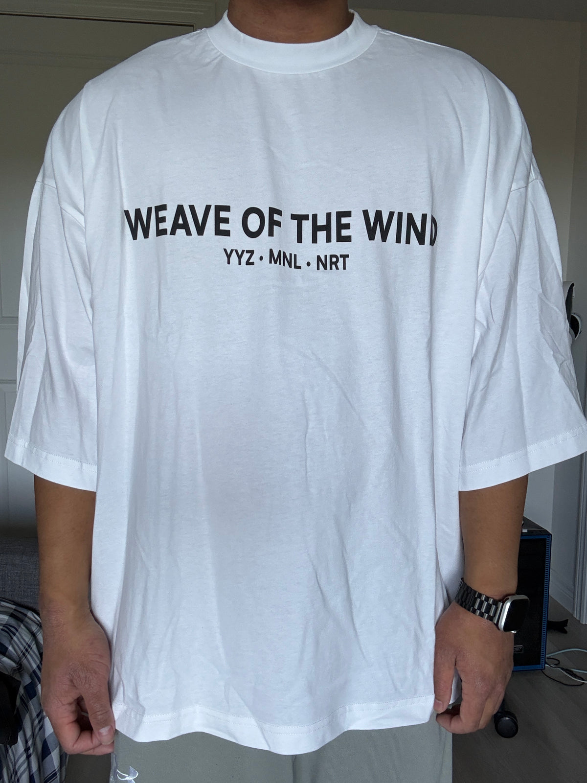 WOTW Black Graphics Oversized tee, White, front